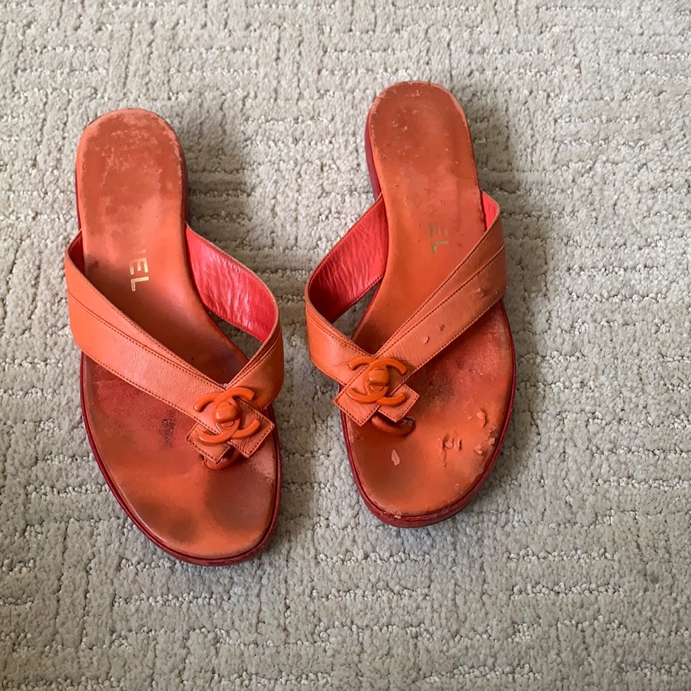 Authentic Chanel sandals. Bought in 2001.